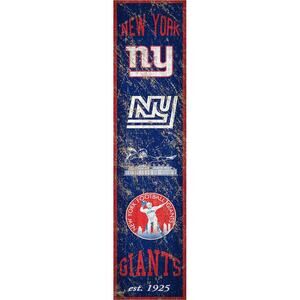 NFL Retro New York Giants Sign Heritage Vertical Throwback 70's Rustic Wall Bar